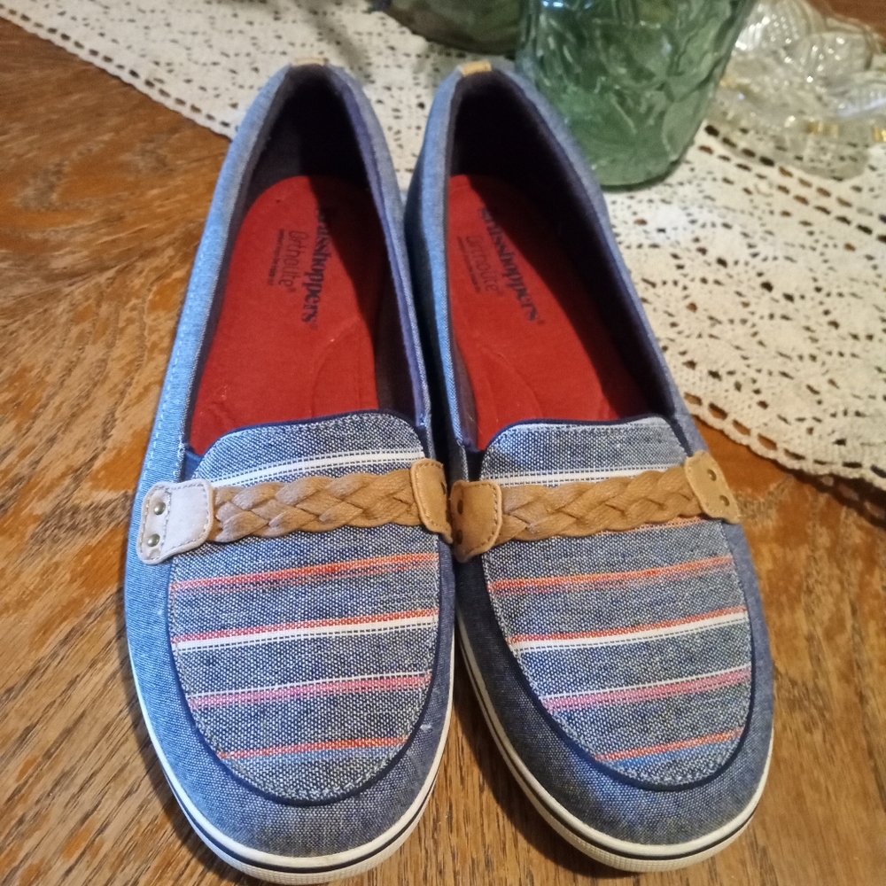 Grasshoppers Ortholite Denim Canvas Loafers